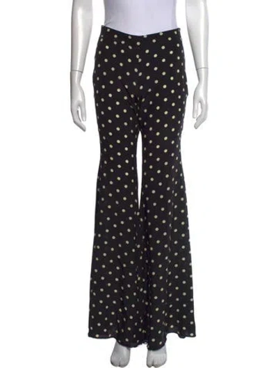 Pre-owned Francoise Silk Flared Pants In Black