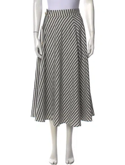 Pre-owned Francoise Silk Midi Length Skirt In Multi