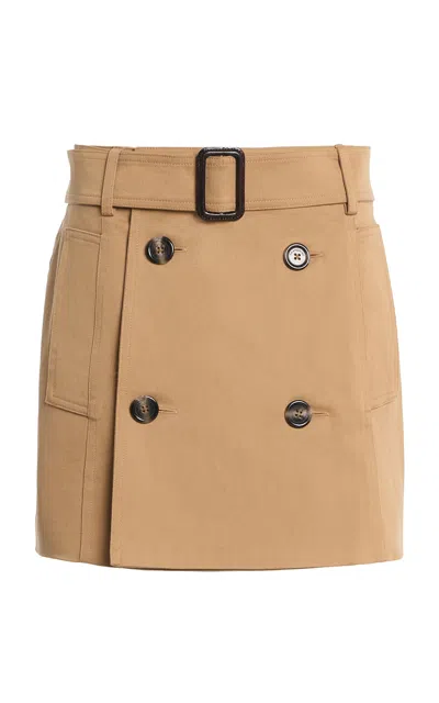 Francoise Françoise Solène Cotton Mini Skirt In Tan