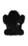 Francoise Tamara Shearling Vest In Black