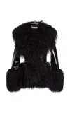Francoise Tamara Sheepskin Jacket In Black