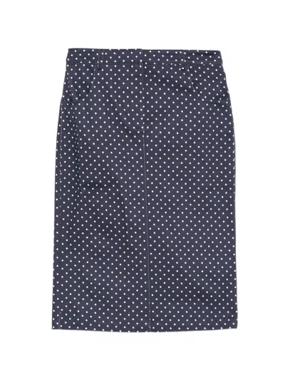 Francoise Tina Gepunkteter Bleistift-midirock In Blue