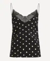 Francoise Women's Layla Polka-dot Chemise Top In Black
