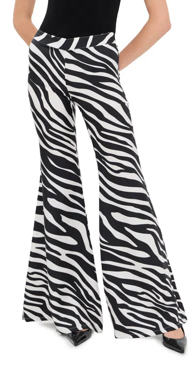 Francoise Zaoua Silk Pants Black And White