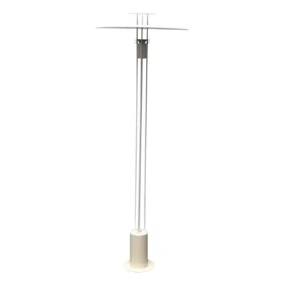 Pre-owned Frandsen Danish Metal Floor Lamp From , 1989 In Transparent