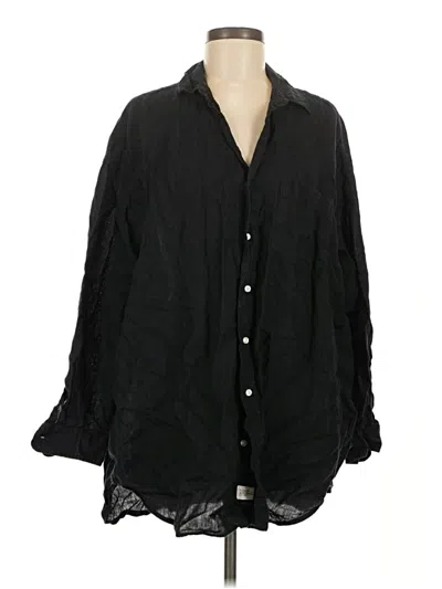 Pre-owned Frank & Eileen 3/4 Sleeve Button Down Shirt In Black