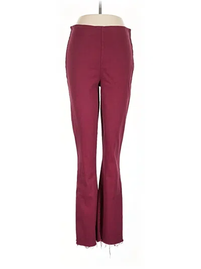 Pre-owned Frank & Eileen Active Pants In Burgundy