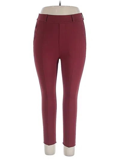 Pre-owned Frank & Eileen Active Pants In Burgundy