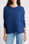 Frank & Eileen Anna Long Sleeve Capelet Sweatshirt In Blue