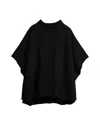 Frank And Eileen Audrey Funnel Neck Capelet In Black