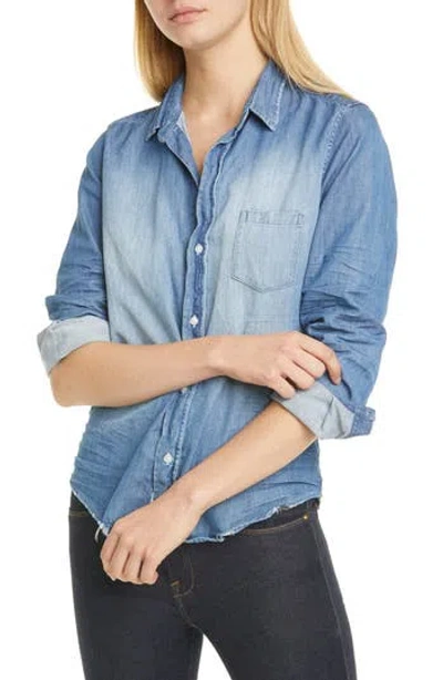 Frank & Eileen Barry Denim Button-up Shirt In Blue