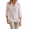 Frank & Eileen Barry Linen Tailored Button-up Shirt In White In White