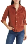 Frank & Eileen Barry Tailored Fit Corduroy Button-up Shirt In Blue