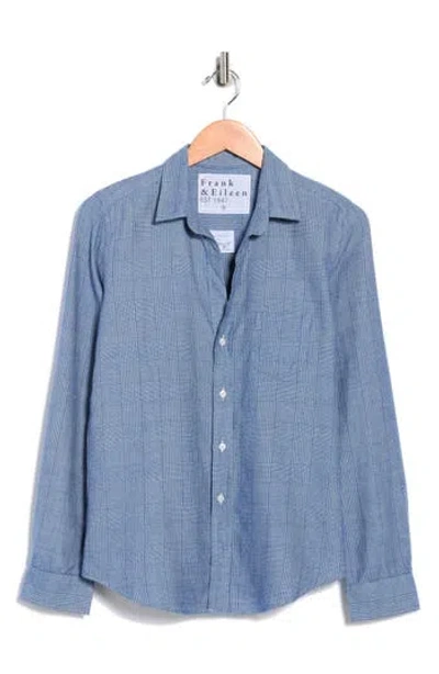 Frank & Eileen Barry Tailored Fit Glen Plaid Button-up Shirt In Blue