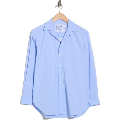Frank & Eileen Boyfriend Cotton Button-up Shirt In Blue