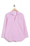 Frank & Eileen Boyfriend Cotton Button-up Shirt In Pink
