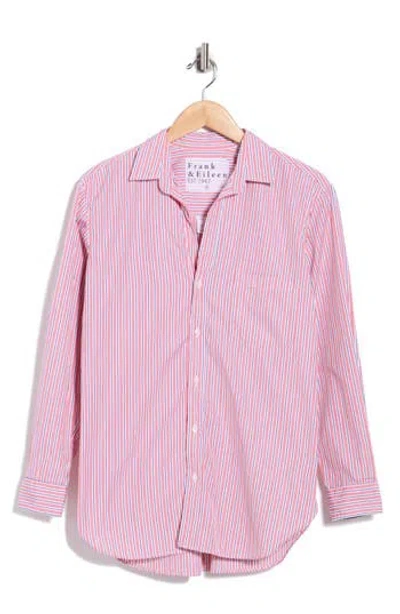 Frank & Eileen Boyfriend Cotton Button-up Shirt In Pink