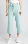 Frank & Eileen Catherine Raw Edge Wide Leg Sweatpants In Green