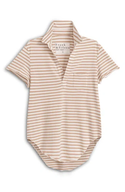 Frank & Eileen Charlotte Striped Polo In Multi