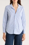 Frank & Eileen Classic Cotton Button-up Shirt In Blue