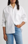 Frank & Eileen Continuous Button-up Shirt In White