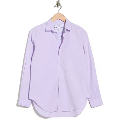 Frank & Eileen Cotton Button-up Shirt In Purple