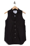 Frank & Eileen Cotton Button-up Top In Black