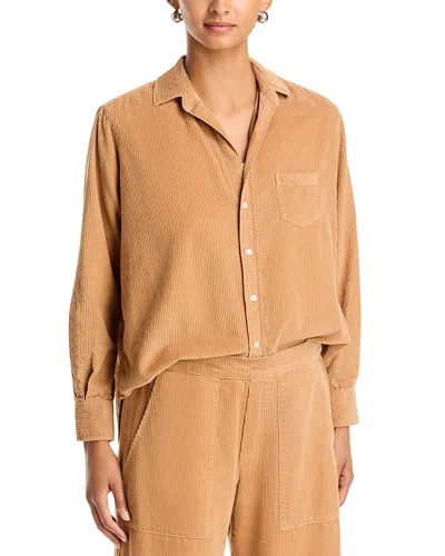 Frank & Eileen Cotton Printed Relaxed Button Up Shirt In Multi