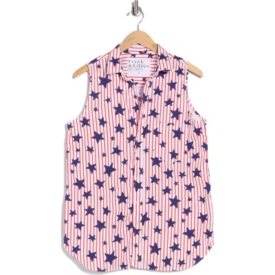 Frank & Eileen Cotton Sleeveless Button-up Shirt In Multi