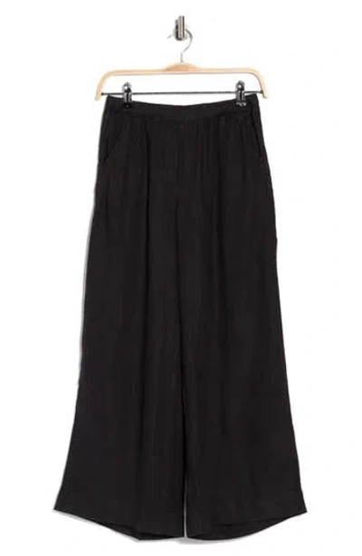 Frank & Eileen Cotton Wide Leg Pants In Black