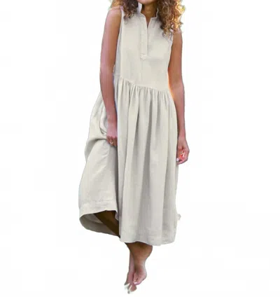 Frank & Eileen Daphne Sleeveless Popover Dress In Sand In Neutral