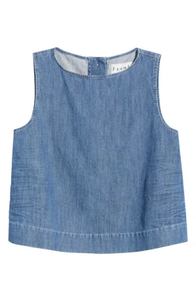 Frank & Eileen Denim Sleeveless Shell In Blue
