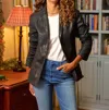 Frank & Eileen Dublin Tailored Blazer In Gold Glitter