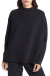 Frank & Eileen Effie Funnel Neck Capelet Sweatshirt In Blue