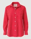 Frank And Eileen Eileen Button Up Red Stripe In Red