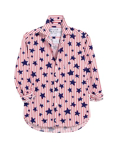Frank And Eileen Eileen Button Up Shirt Red Stripes And Navy Stars