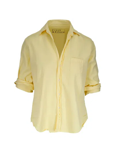 Frank & Eileen Eileen Frayed-hem Shirt In Black