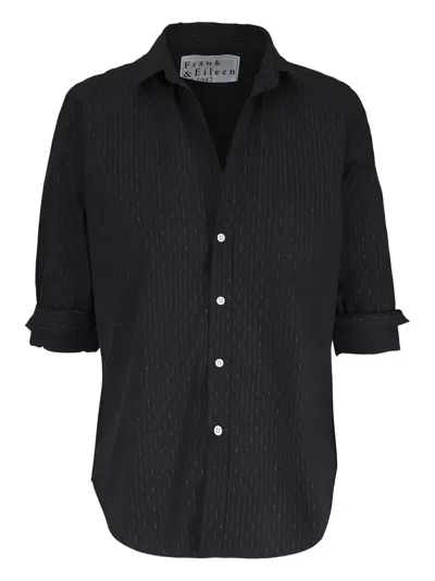 Frank & Eileen Eileen Pinstripe Top In Black