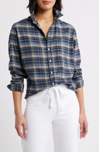 Frank & Eileen Eileen Plaid Relaxed Fit Button-up Shirt In Blue