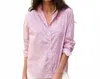 Frank & Eileen Eileen Relaxed Button-up Shirt In Pink Flowers In Pink