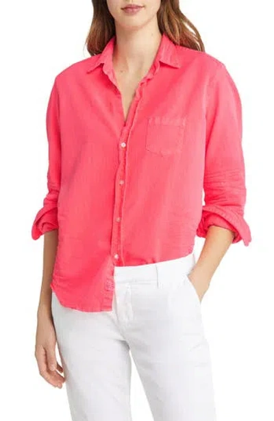 Frank & Eileen Eileen Relaxed Button-up Shirt In Neon Famous Denim