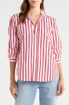 Frank & Eileen Eileen Relaxed Button-up Shirt In Red