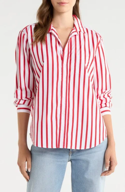 Frank & Eileen Eileen Relaxed Button-up Shirt In Red