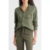Frank & Eileen Eileen Relaxed Cotton Terry Button-up Shirt In Green