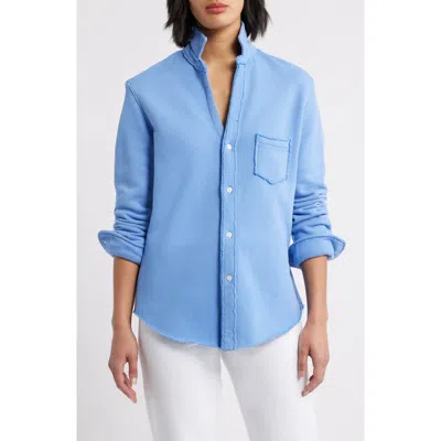 Frank & Eileen Eileen Relaxed Terry Button-up Shirt In Blue