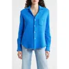 Frank & Eileen Eileen Relaxed Terry Button-up Shirt In Blue
