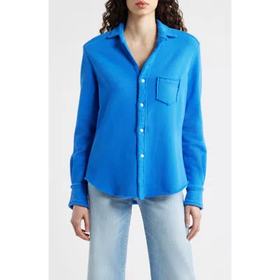 Frank & Eileen Eileen Relaxed Terry Button-up Shirt In Blue
