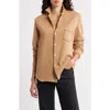 Frank & Eileen Eileen Relaxed Terry Button-up Shirt In Brown
