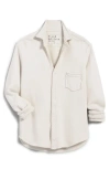 Frank & Eileen Women's Eileen Relaxed Button-up In Textured Glitter In Vintage White