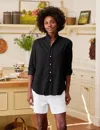 Frank & Eileen Eileen Ruffle In Black